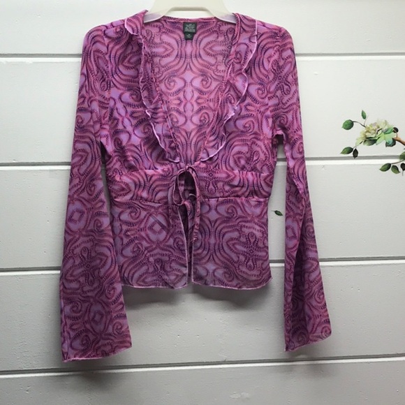 Pink Patterned Women's Top - Picture 1 of 4
